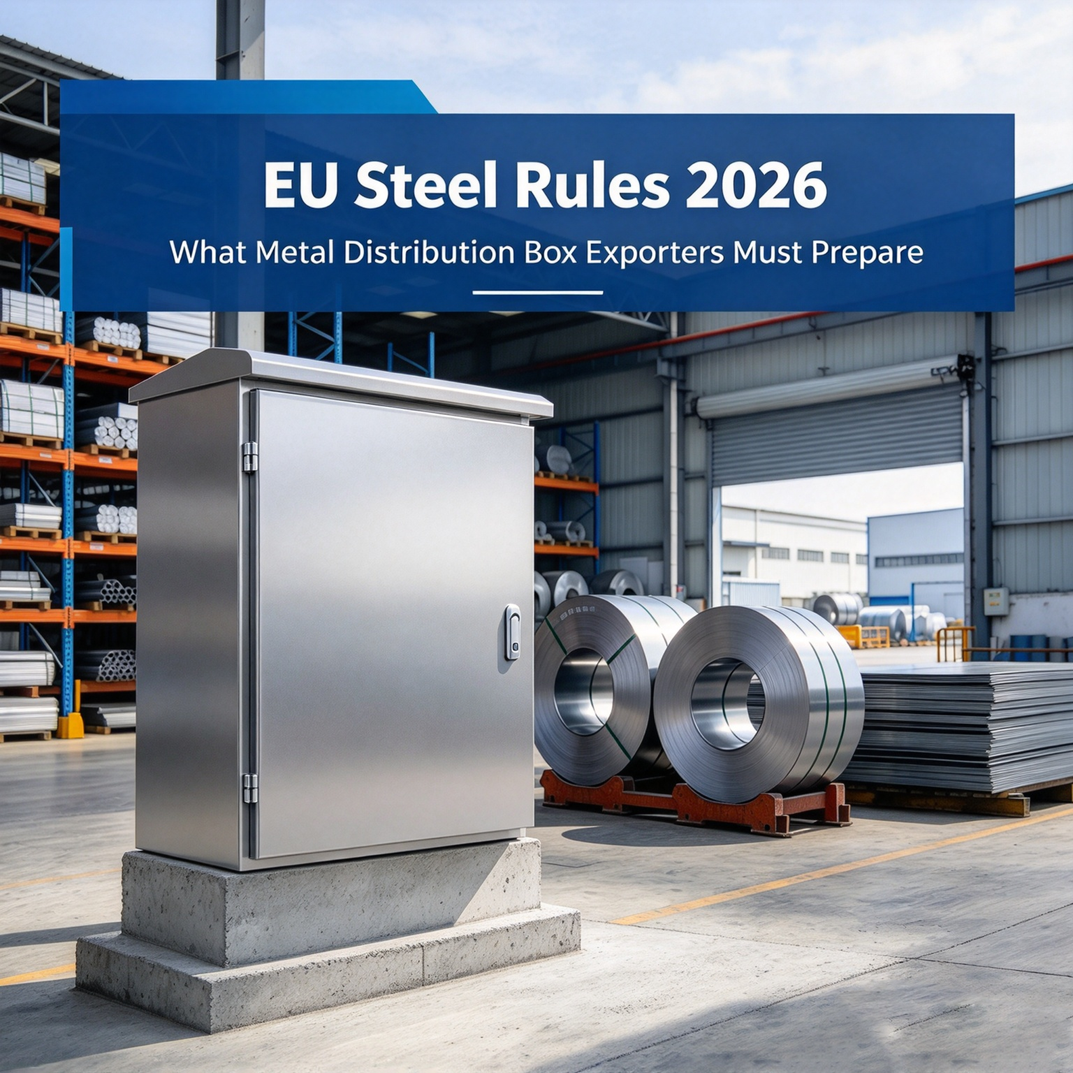 EU Steel Rules 2026: Exportguide för metalldistributionsboxar